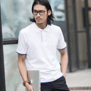 撞色領Polo恤